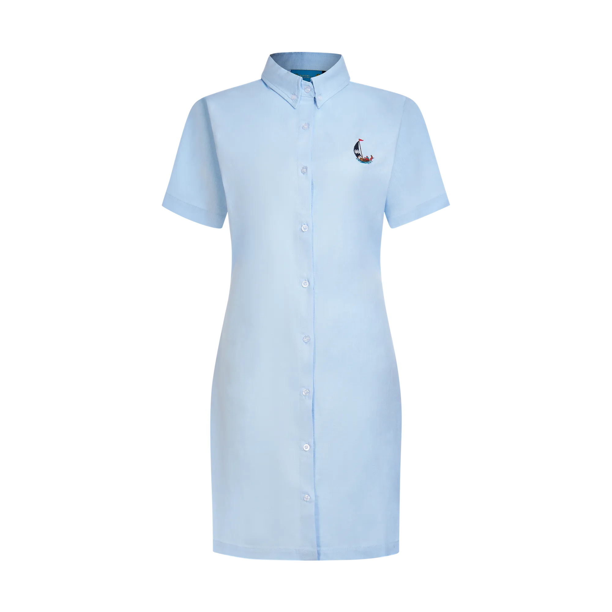 STAPLE LINEN DRESS-SKY