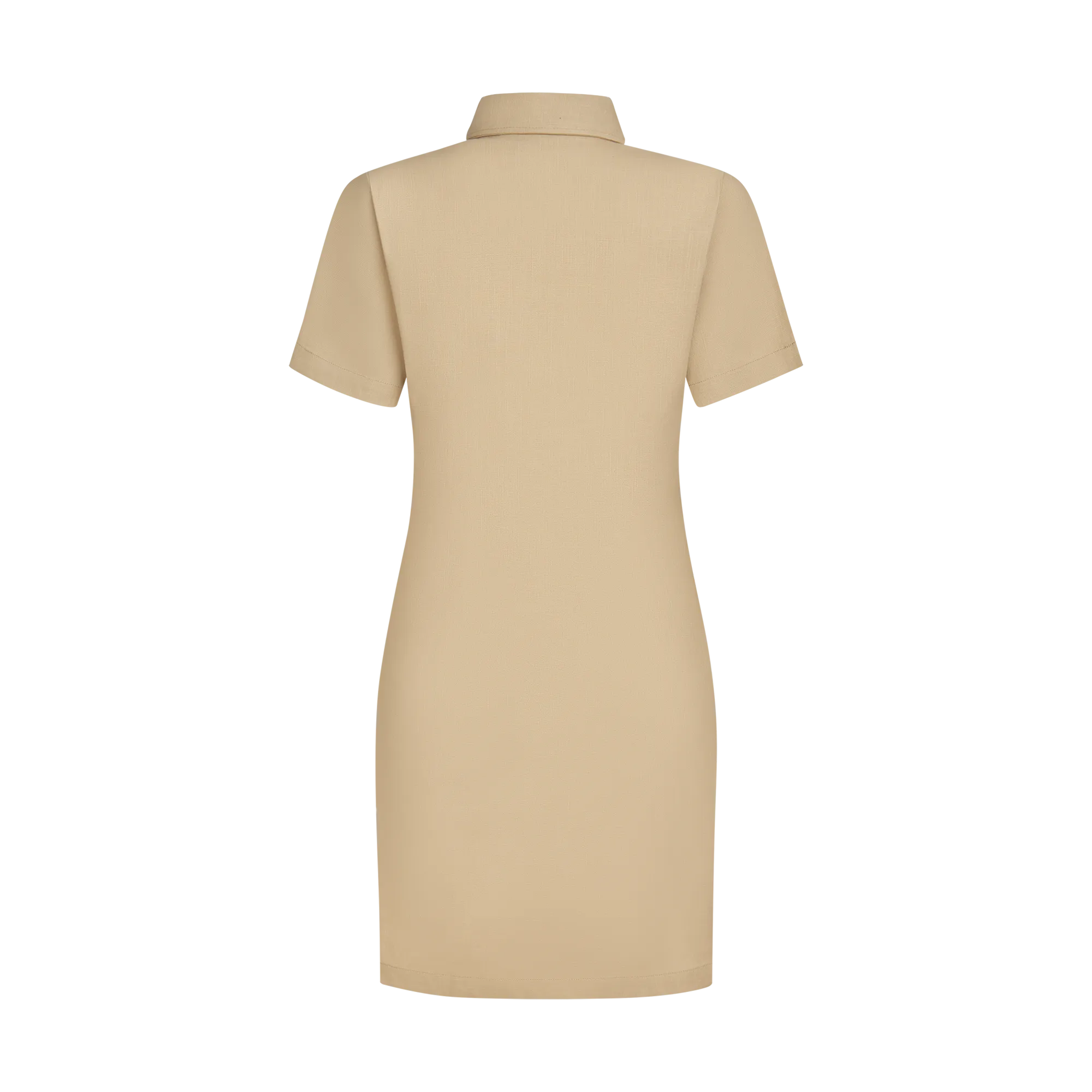 STAPLE LINEN DRESS-TAUPE