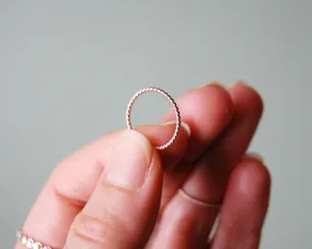 Sterling Silver Twisted Rope Stacking Ring, Silver Knuckle Ring