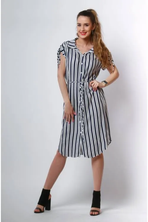 Striped Shirt Dress Long Sleeve