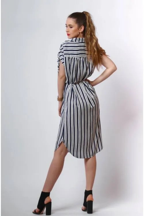 Striped Shirt Dress Long Sleeve