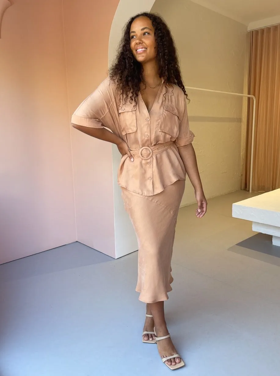 Suboo Slip Skirt in Peach