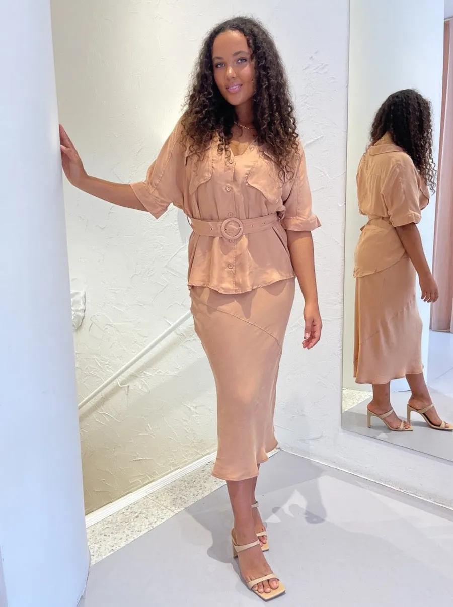 Suboo Slip Skirt in Peach