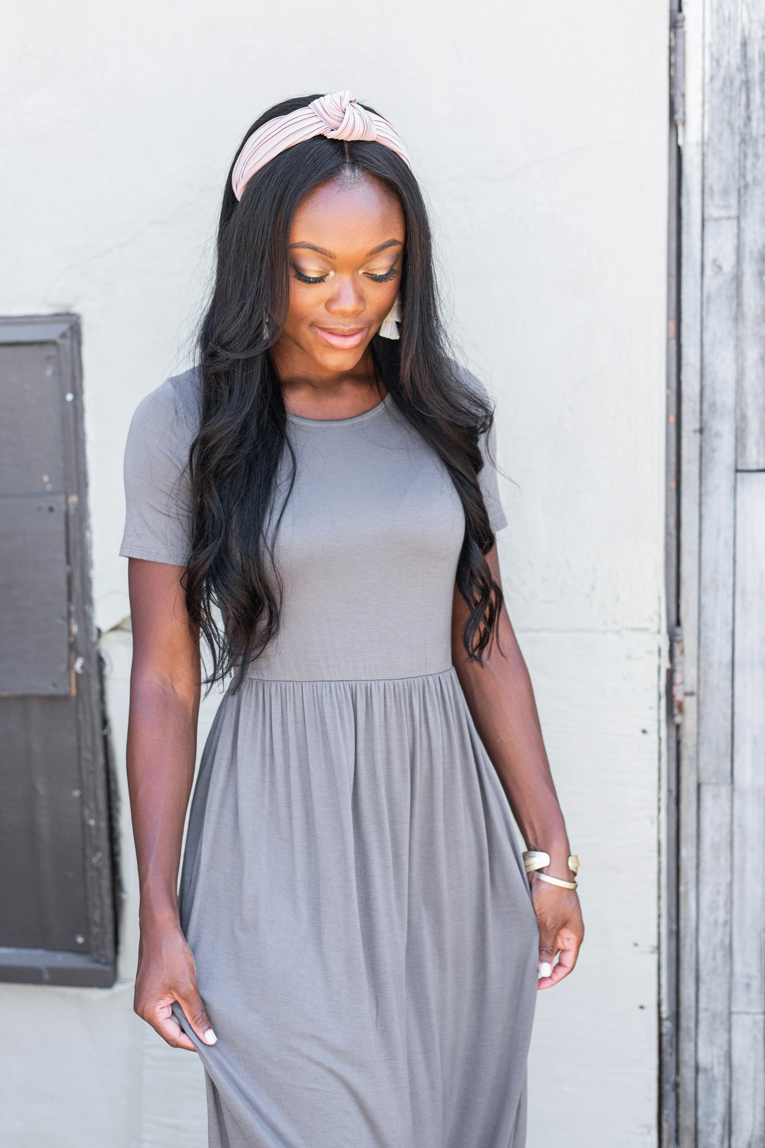 Such A Legend Charcoal Gray Maxi Dress
