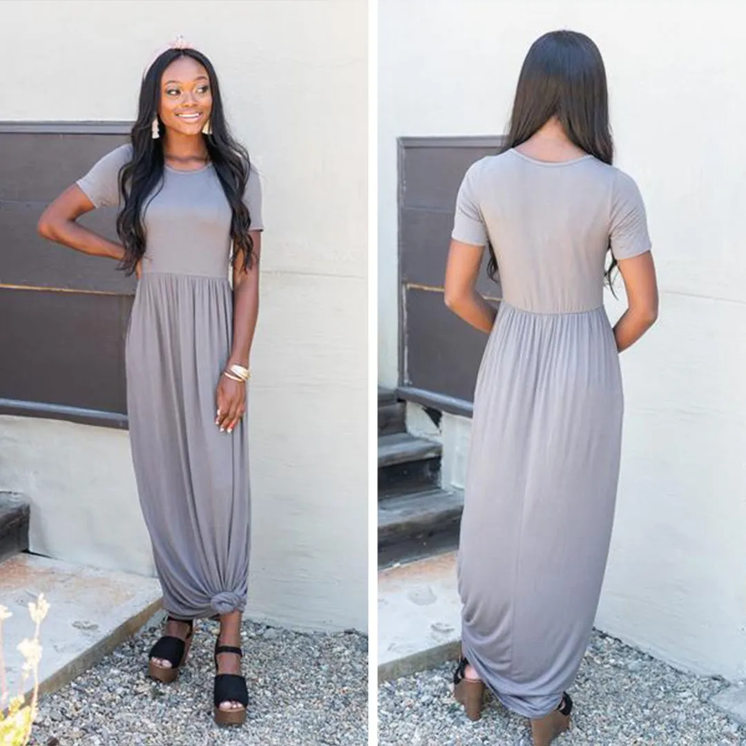 Such A Legend Charcoal Gray Maxi Dress