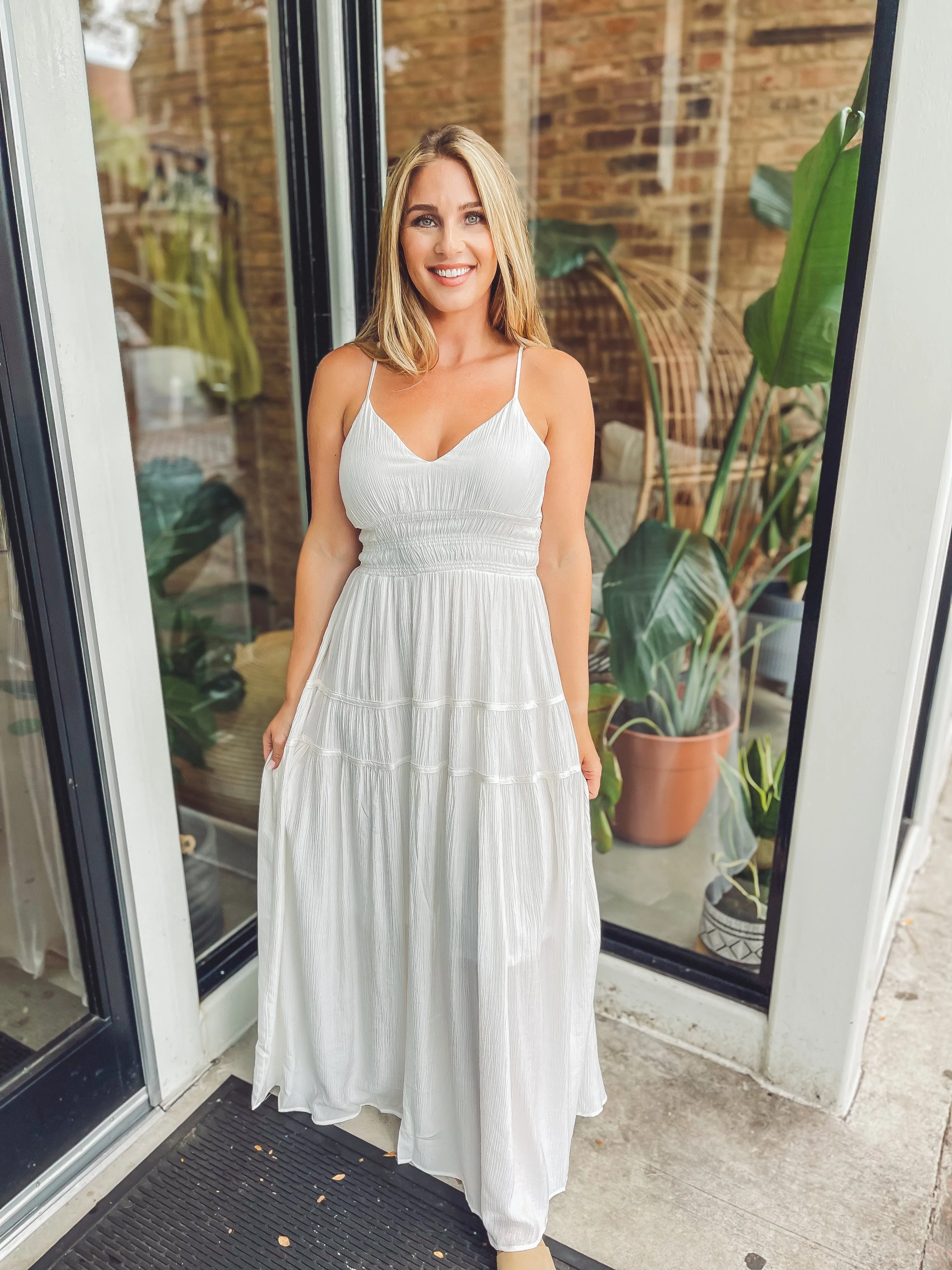 Summer white midi
