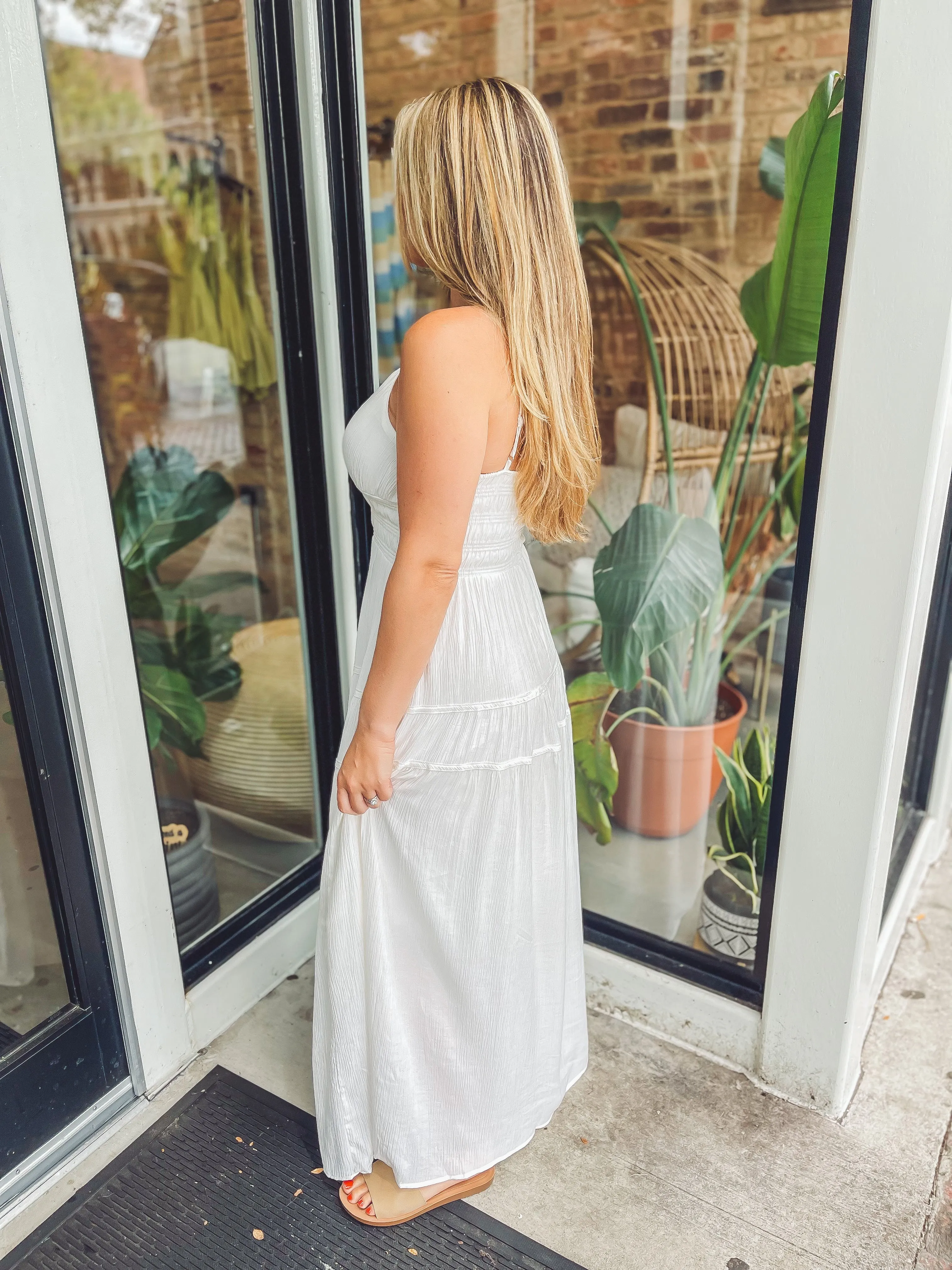 Summer white midi