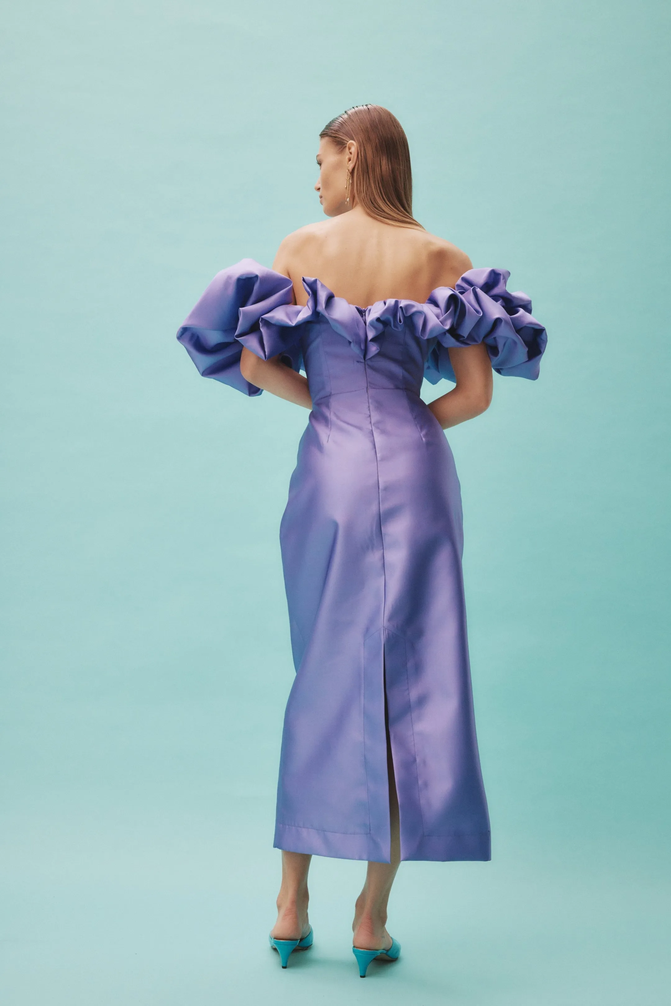 Suzi Off Shoulder Midi Dress