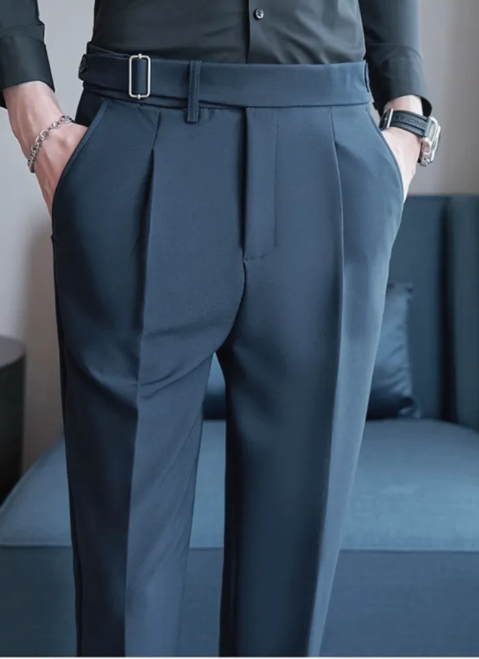 Tailored Naples Trousers - navy