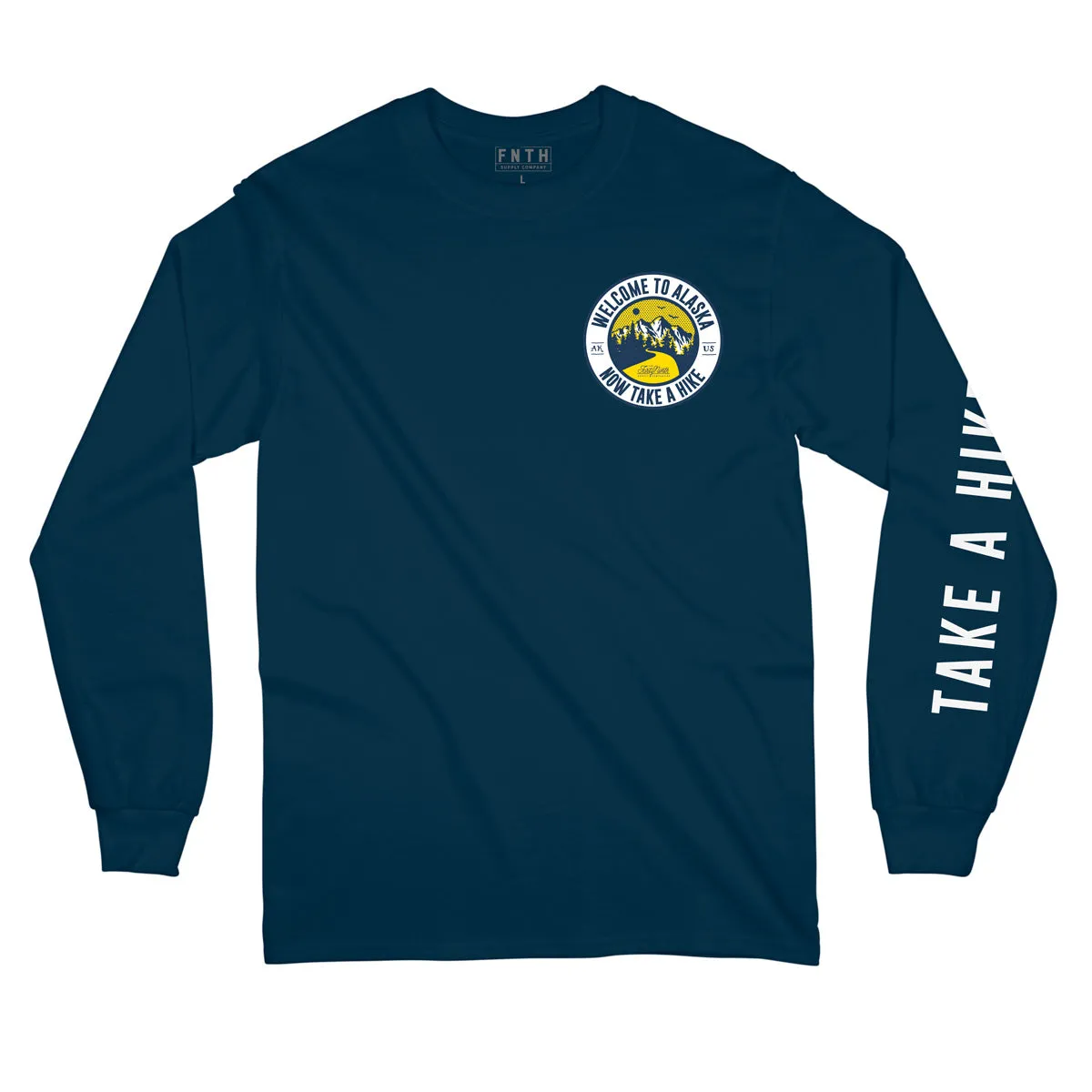 Take a Hike Long Sleeve Navy T-Shirt