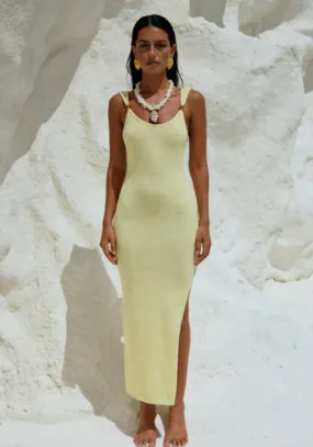 Takita Midi Dress Lemon