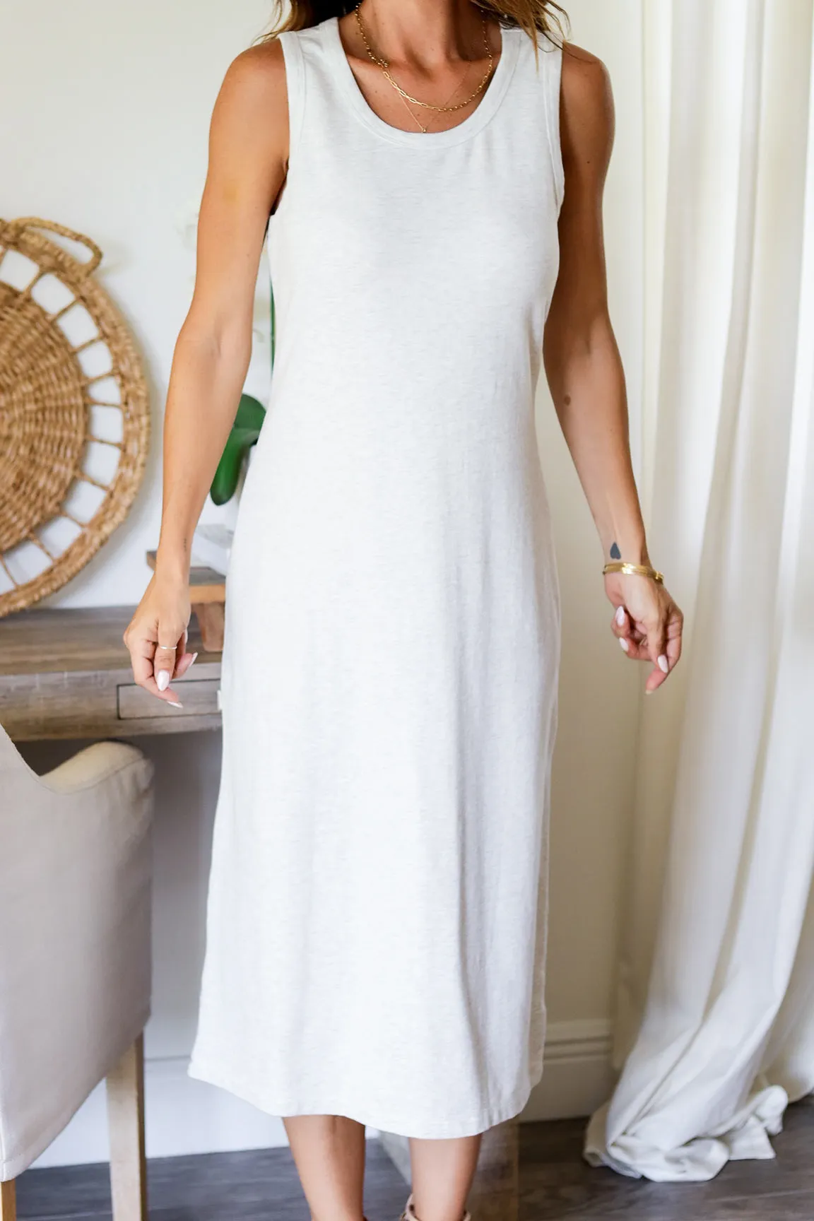 The Paige Midi Dress- Grey