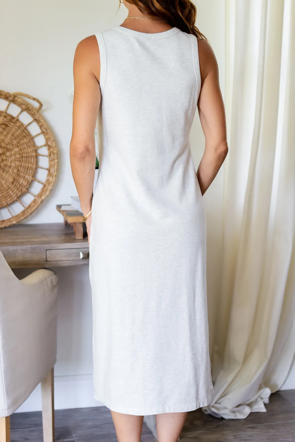 The Paige Midi Dress- Grey
