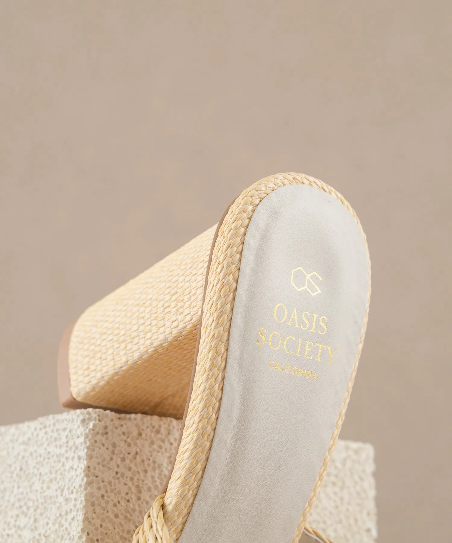 The Santiago | Natural Raffia Heel