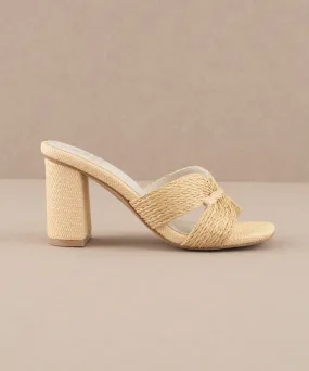 The Santiago | Natural Raffia Heel