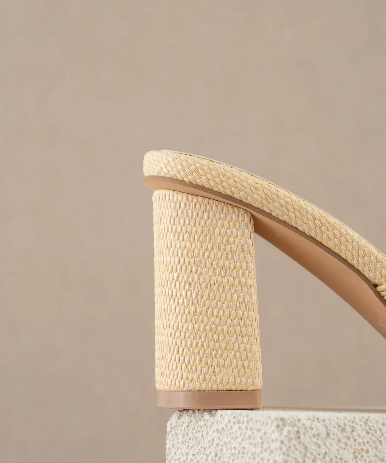 The Santiago | Natural Raffia Heel