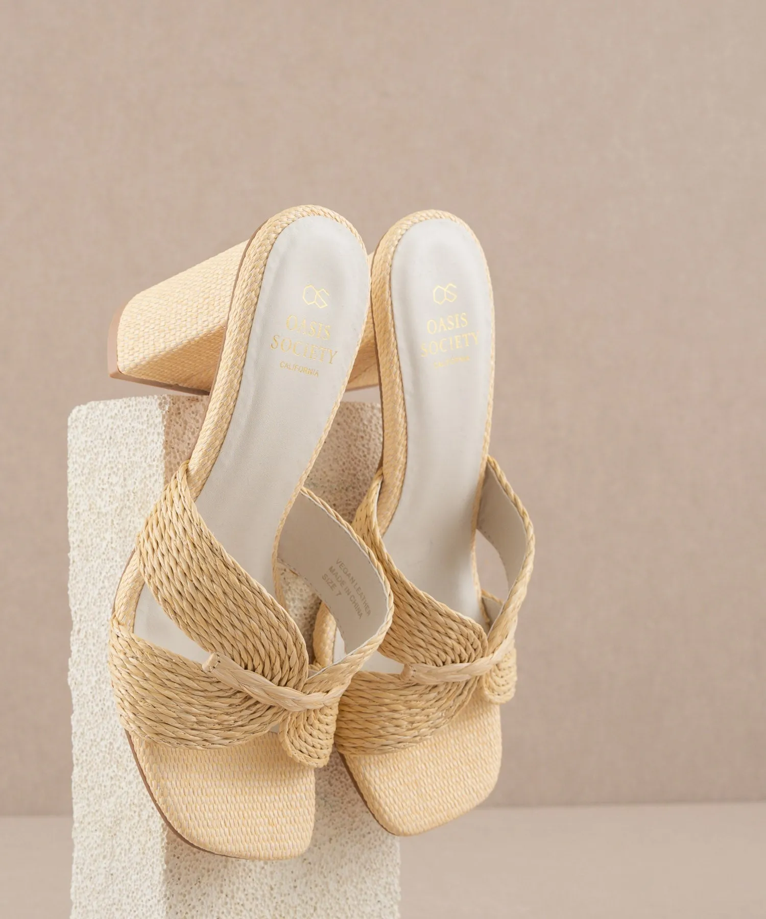 The Santiago | Natural Raffia Heel