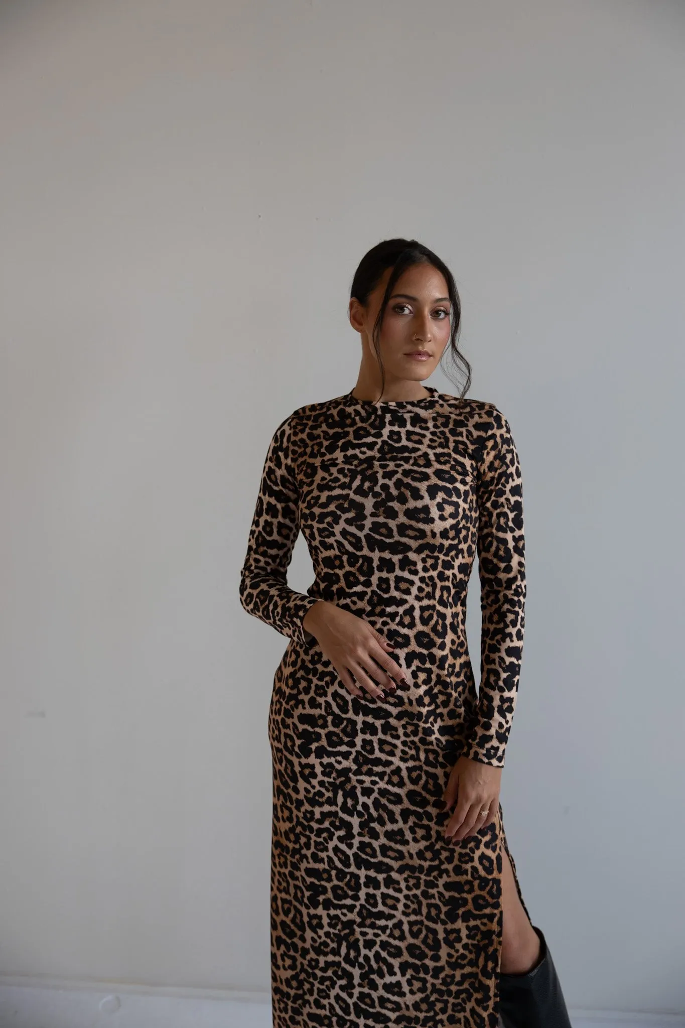 The Savannah Leopard Print Maxi Dress