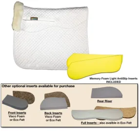 Therawool Quilted Dressage Squarepad with Perfect Balance Technology Black only