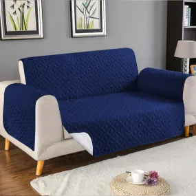 Ultrasonic Quilted Sofa Cover In Blue Color
