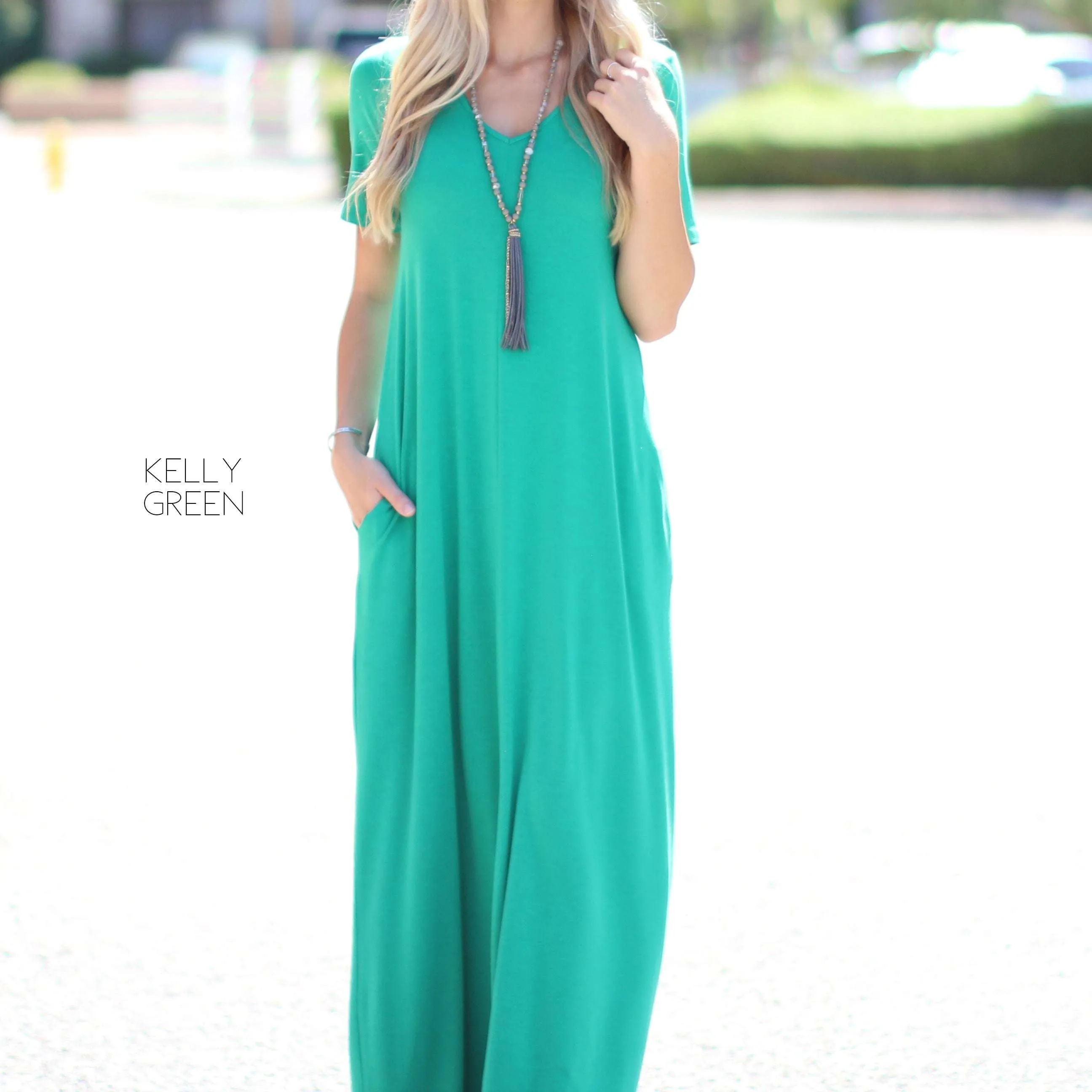 V-Neck Maxi Dress | S-XL