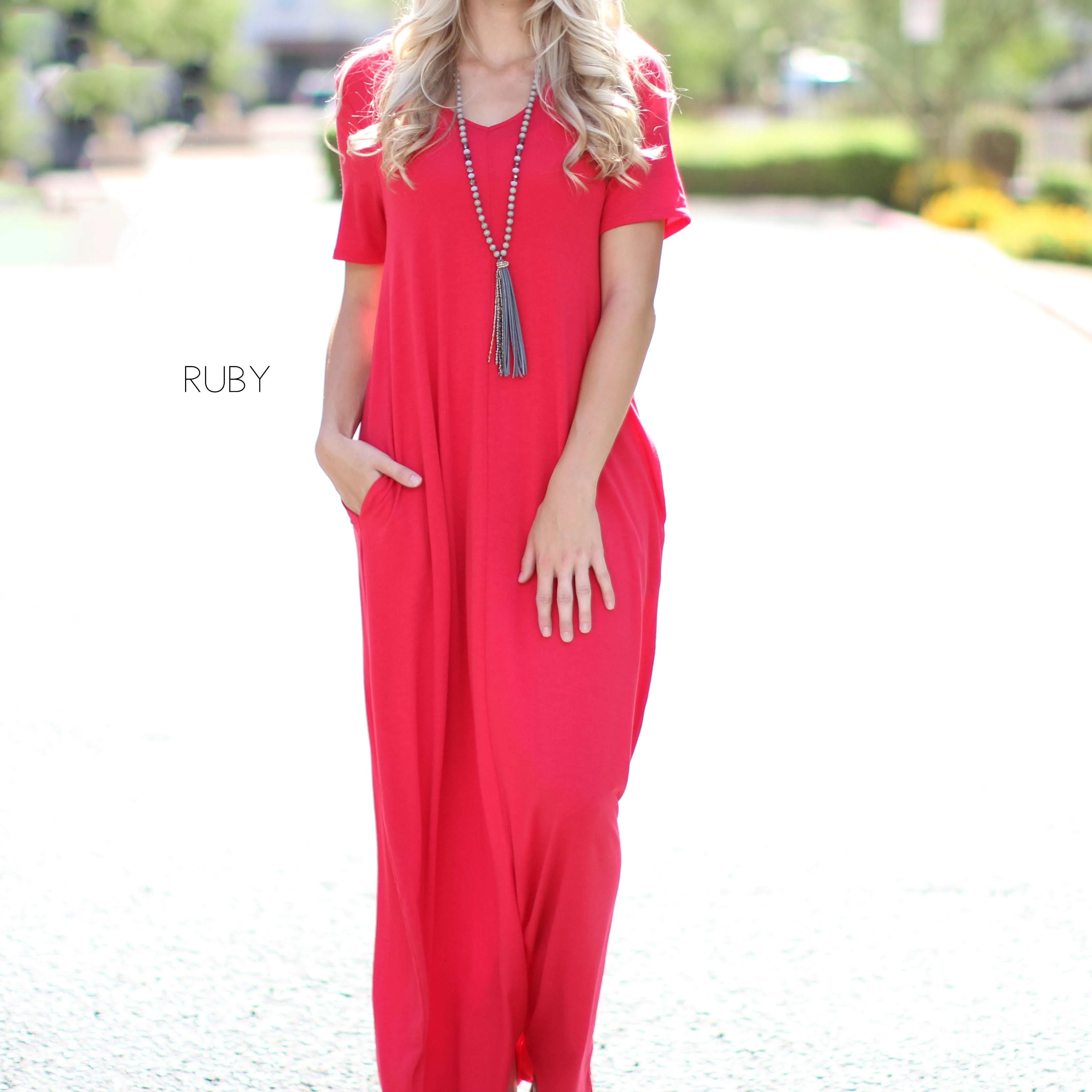V-Neck Maxi Dress | S-XL