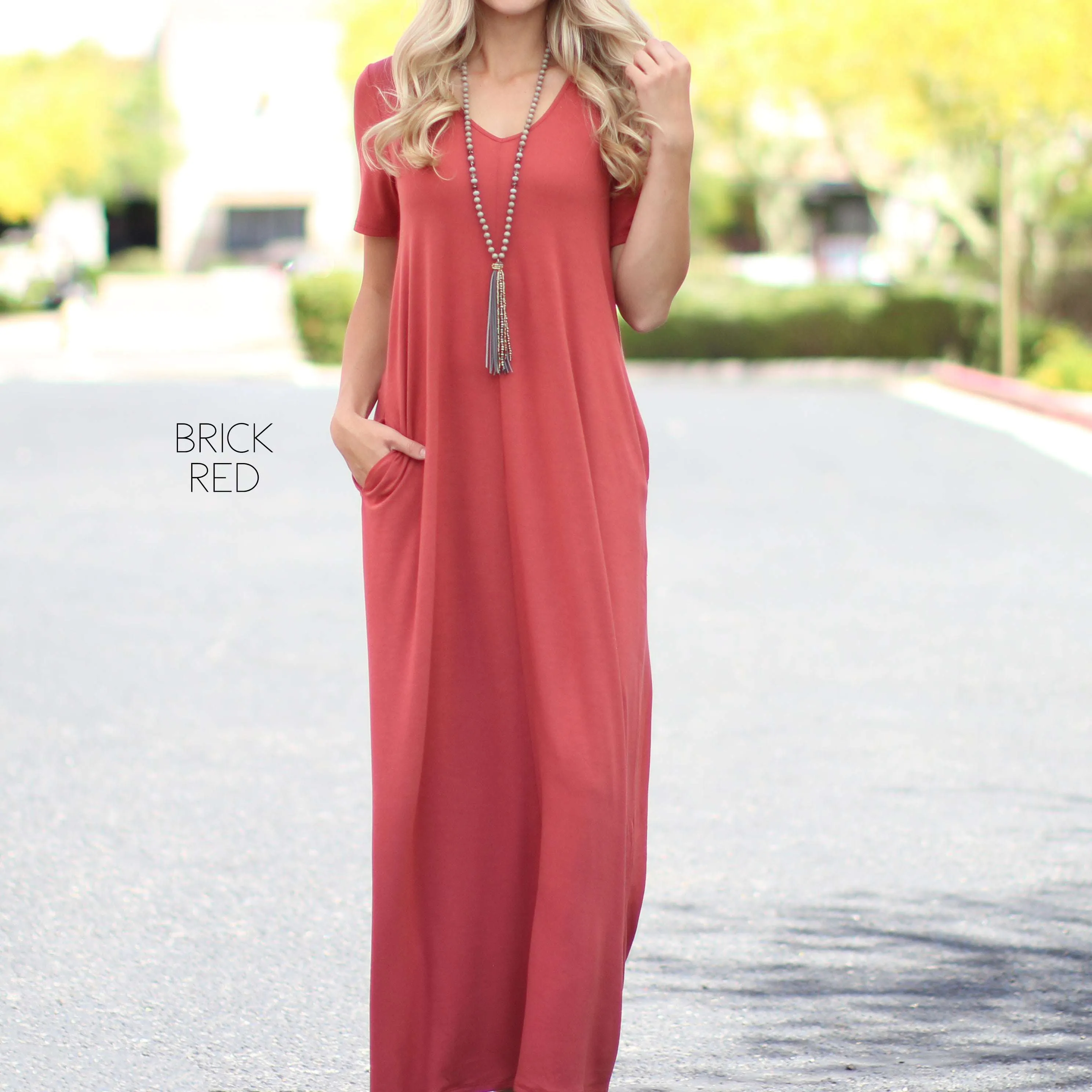 V-Neck Maxi Dress | S-XL