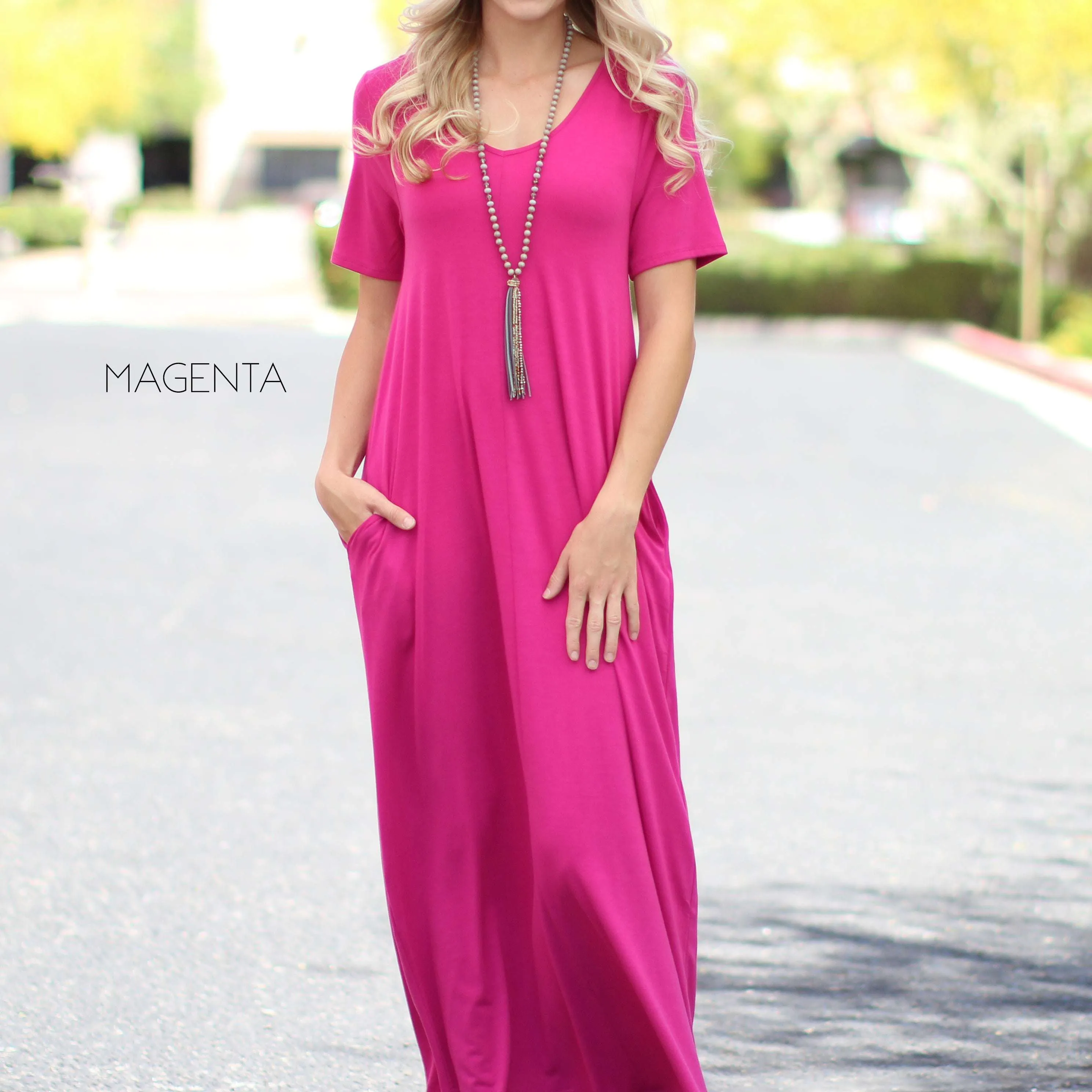 V-Neck Maxi Dress | S-XL