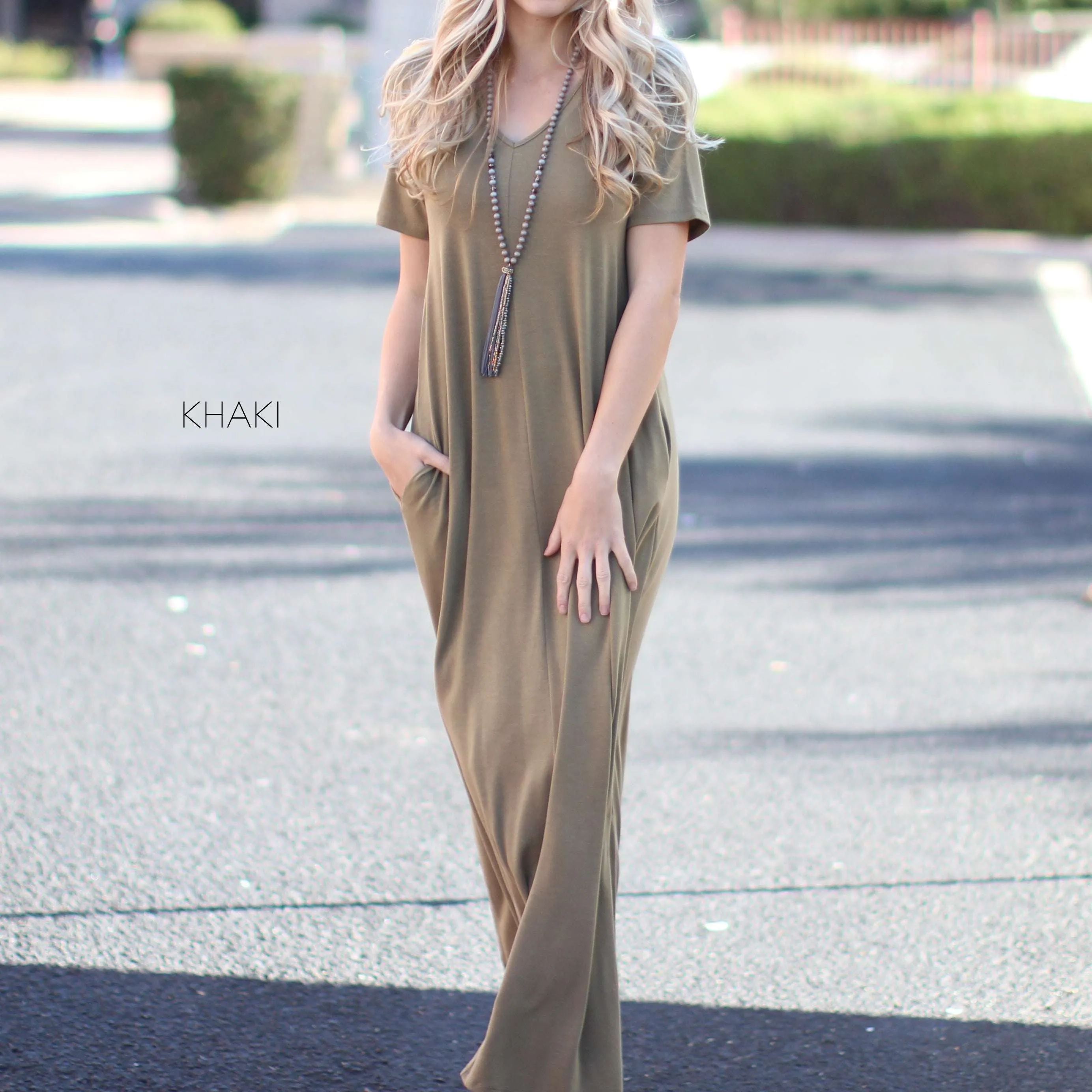 V-Neck Maxi Dress | S-XL