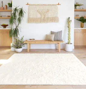 Vin Chaud | Modern Minimalist Polar White Plush Rug