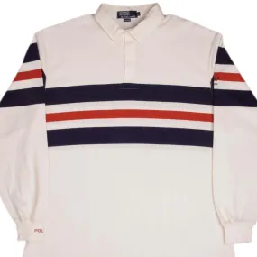 VINTAGE POLO RALPH LAUREN AMERICAS CUP 1992 RUGBY POLO SHIRT SIZE XL MADE IN USA
