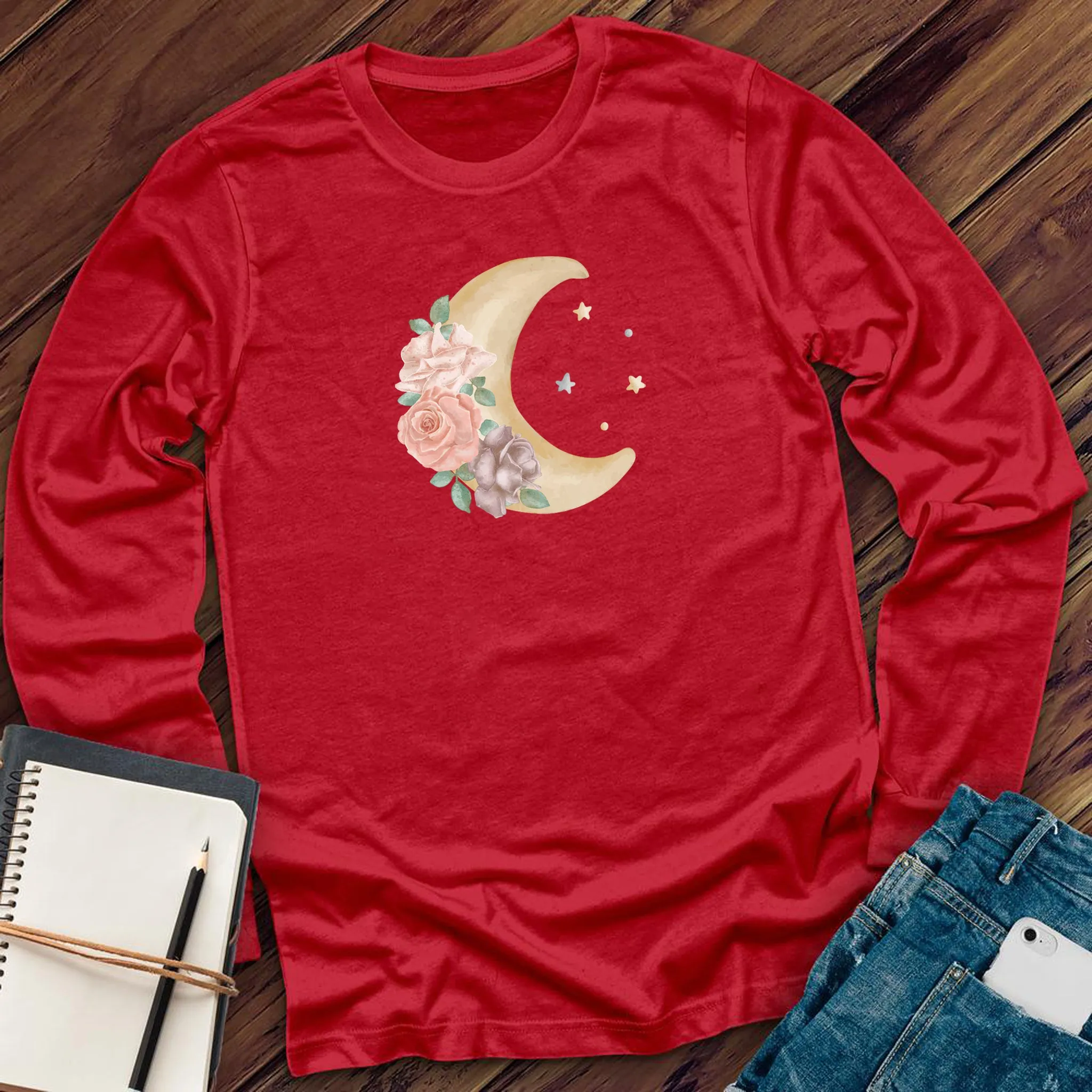 Watercolor Moon Long Sleeve