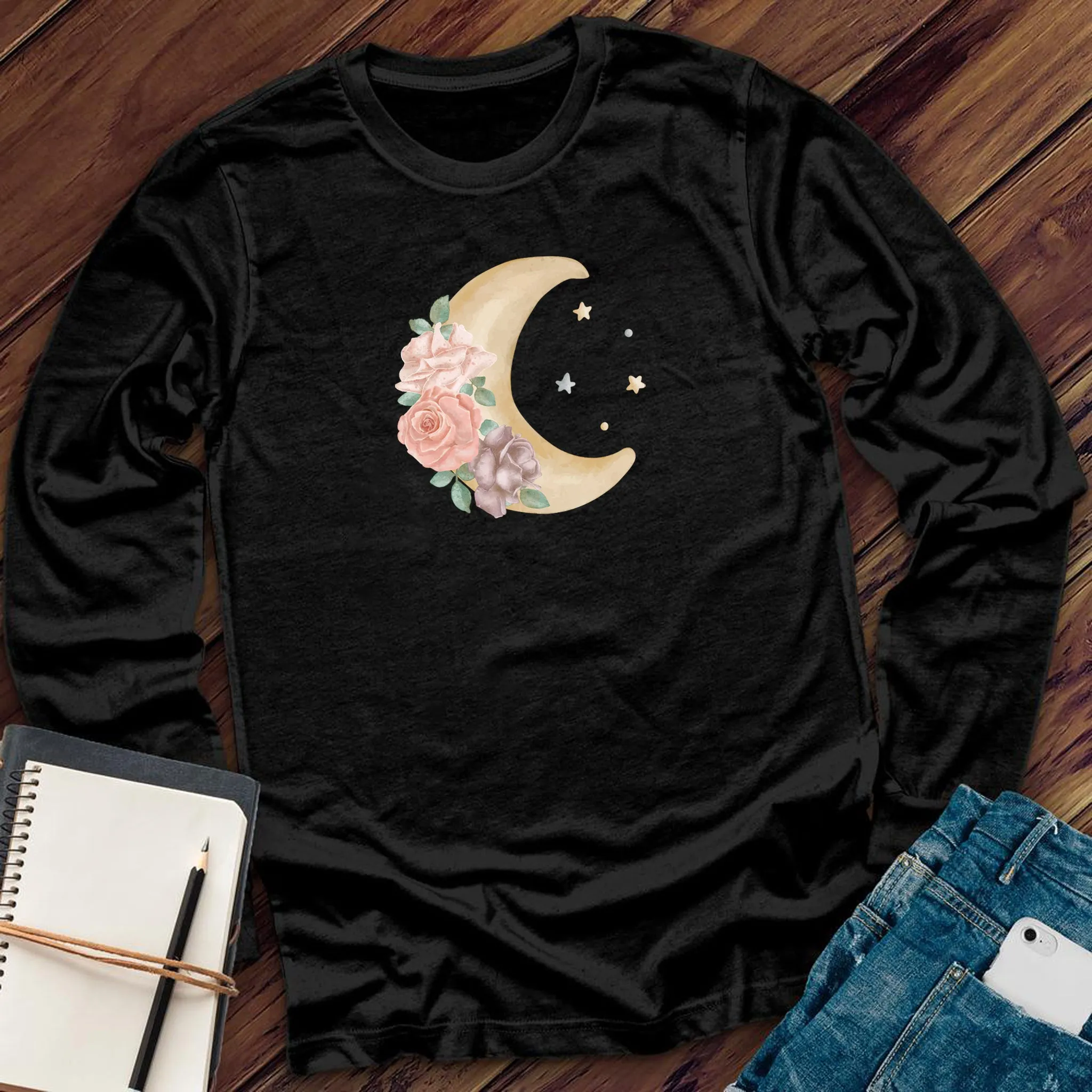 Watercolor Moon Long Sleeve