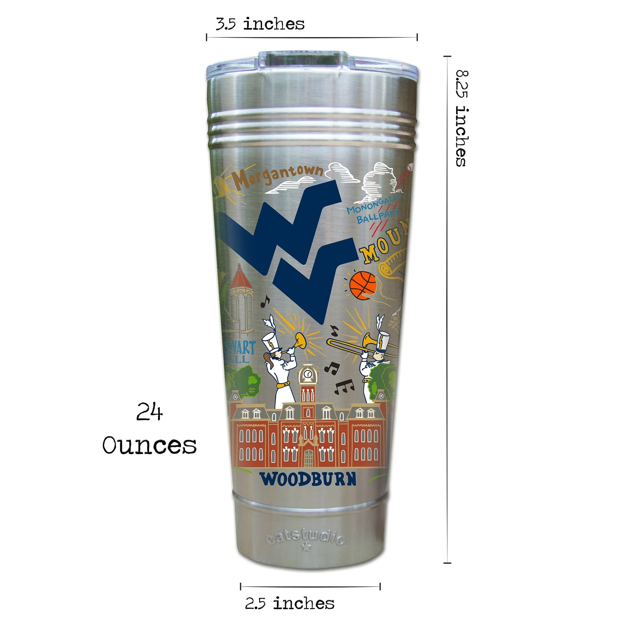 West Virginia University Collegiate Thermal Tumbler