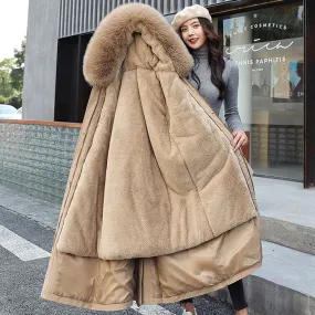 Wolle Liner X-lang Parkas mit Pelzkragen mit Kapuze Hohe Qualität