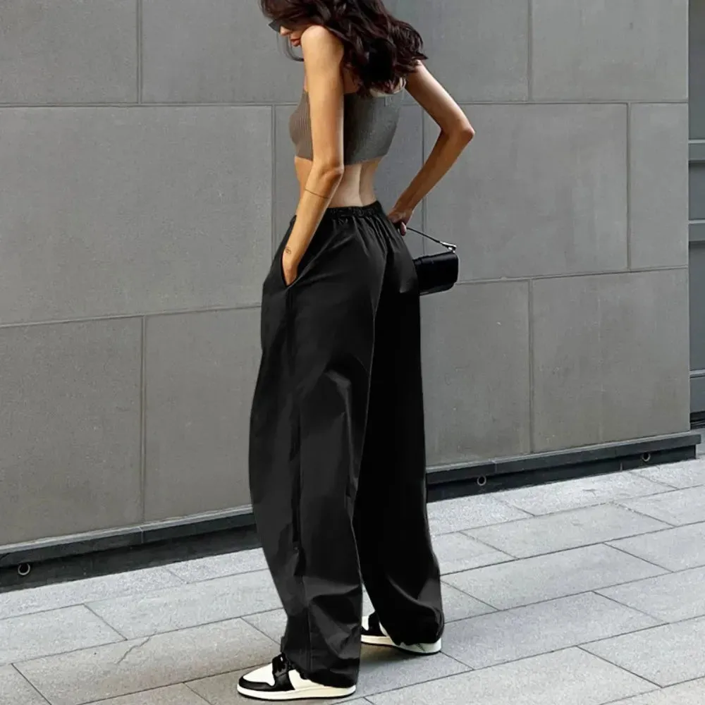 Women Pants Solid Baggy Wide Leg*