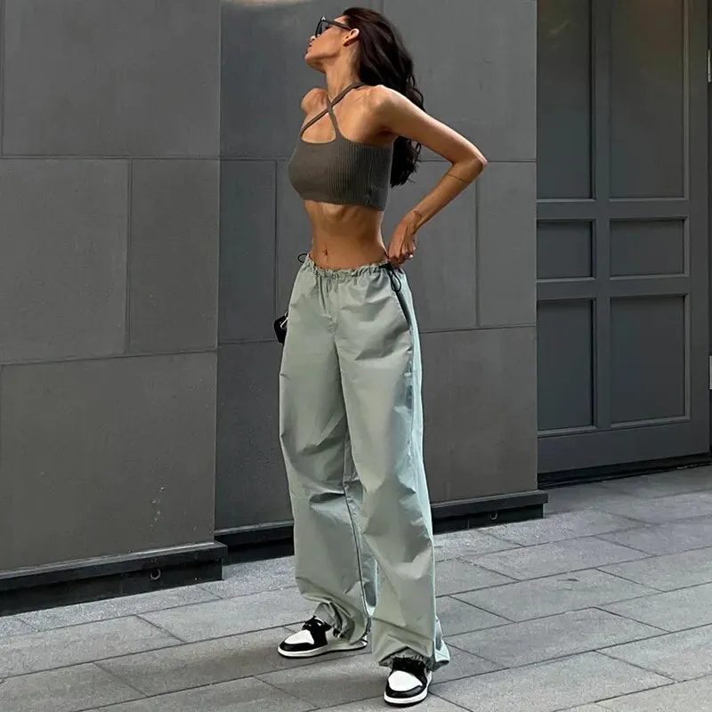 Women Pants Solid Baggy Wide Leg*