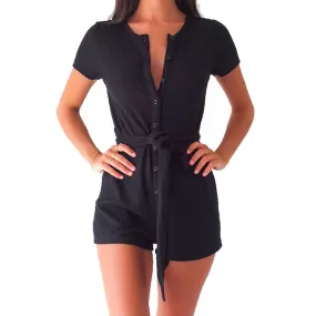 Women Single-breasted Casual Jumpsuit