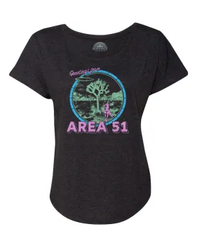 Women's Greetings from Area 51 Scoop Neck T-Shirt
