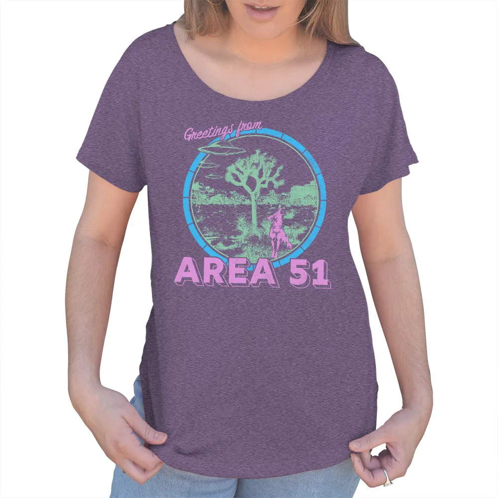Women's Greetings from Area 51 Scoop Neck T-Shirt
