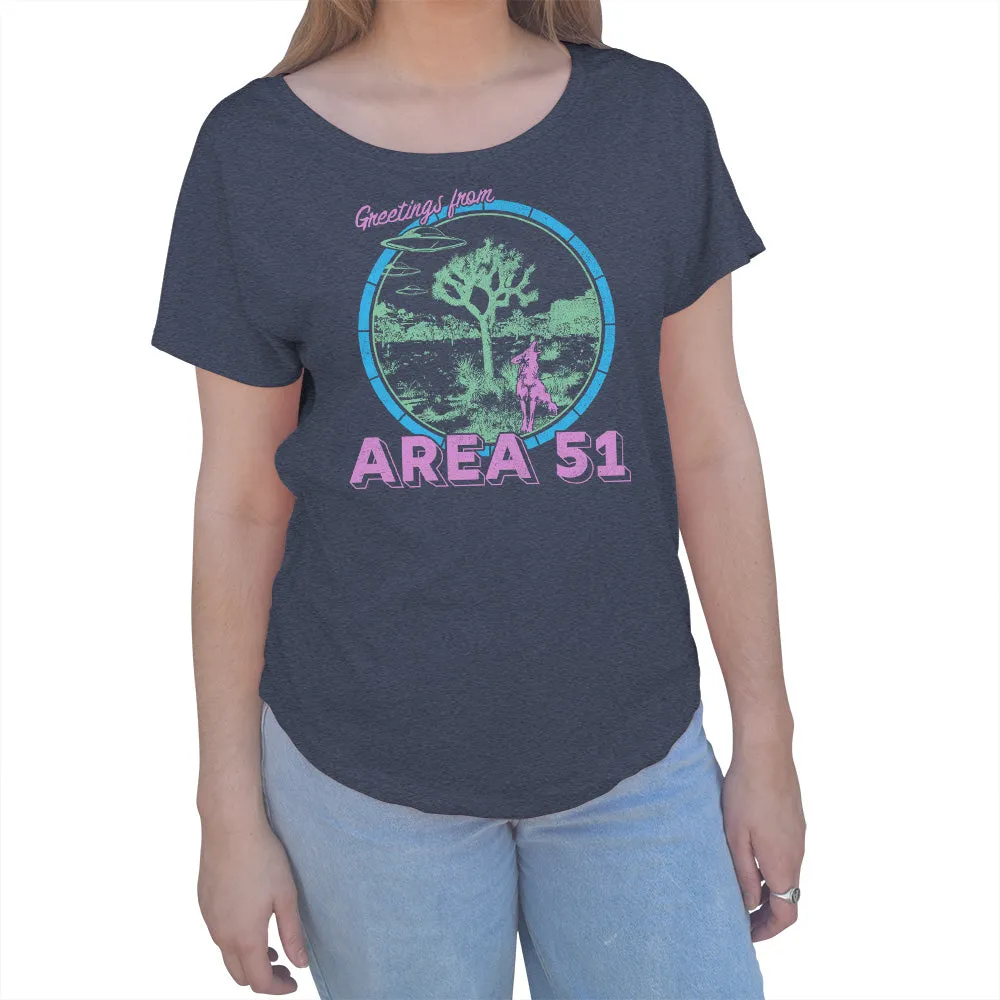 Women's Greetings from Area 51 Scoop Neck T-Shirt